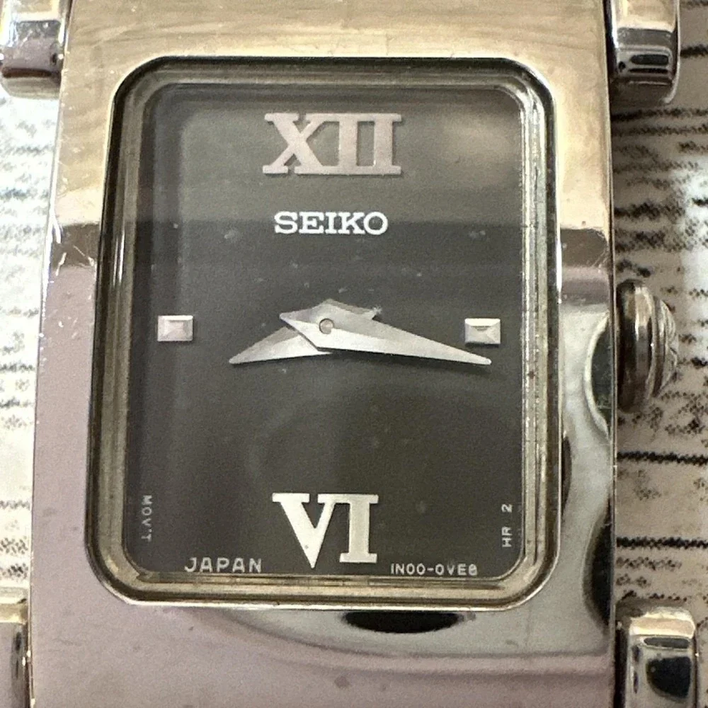 SEIKO Women's Stainless Quartz Watch Mesh Bracelet 1N00-OMCO R2 Vintage Untested